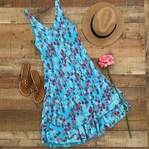 Tank Style Midi-Dress with Tiered Hemline, Fully Lined